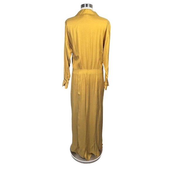 L'Academie The Gigi Maxi Dress in Mustard Yellow - Picture 4 of 14